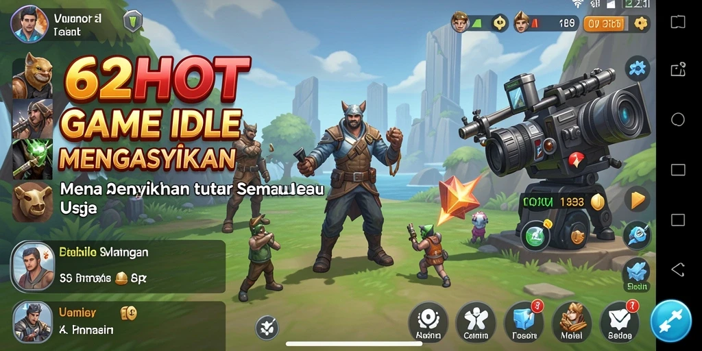 Tampilan gameplay seru dan menawan dari 62HOT dalam format Idle.