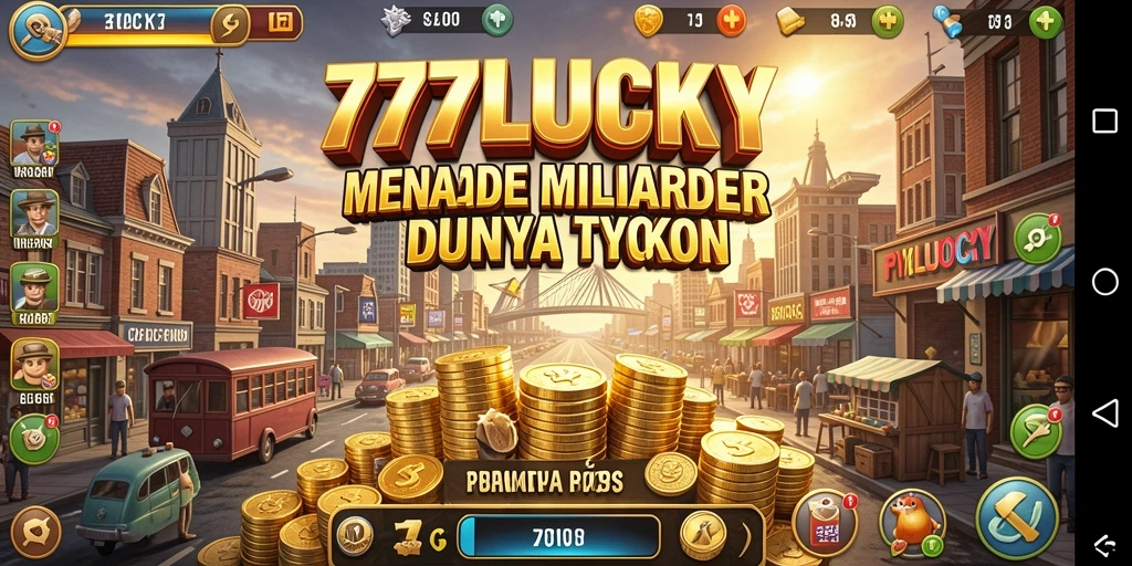 Screenshot gameplay 777LUCKY menunjukkan bisnis yang sedang berkembang.
