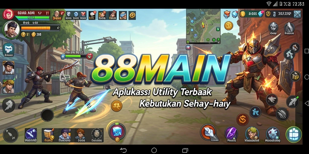 Tampilan antarmuka utama 88MAIN dengan fitur Utility yang beragam.