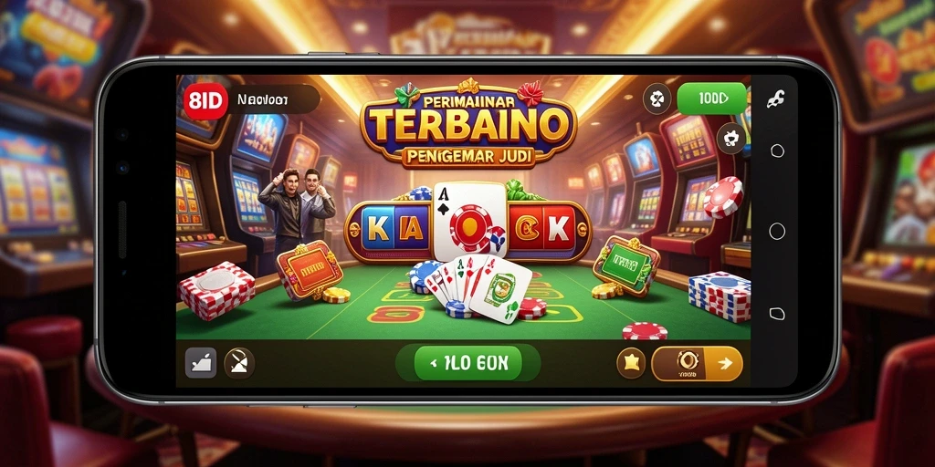 Tampilan gameplay seru dalam aplikasi Kasino 8ID.