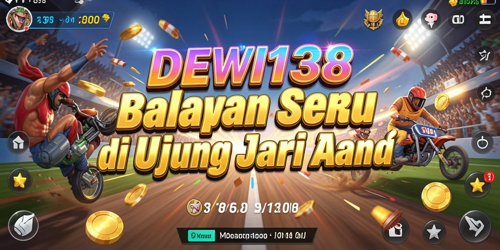 Screenshot gameplay DEWI138 menunjukkan balapan menegangkan di lintasan kota.