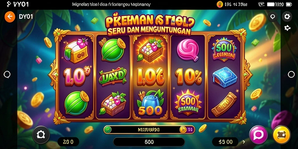Screenshot utama DY01 menampilkan gameplay Slot yang menarik dan seru.