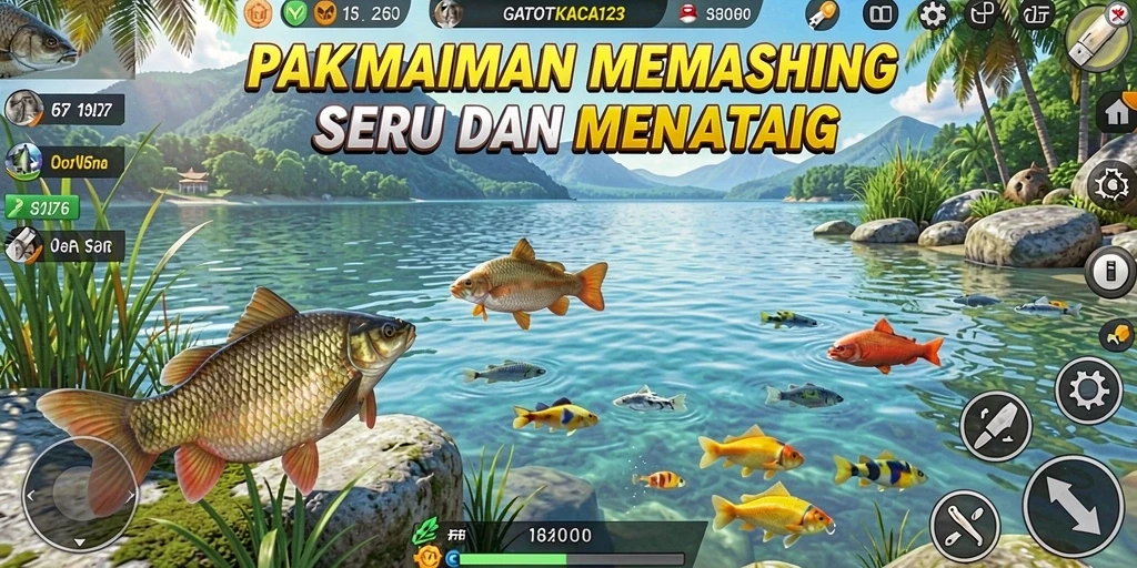 Gameplay memancing yang memukau di GATOTKACA123