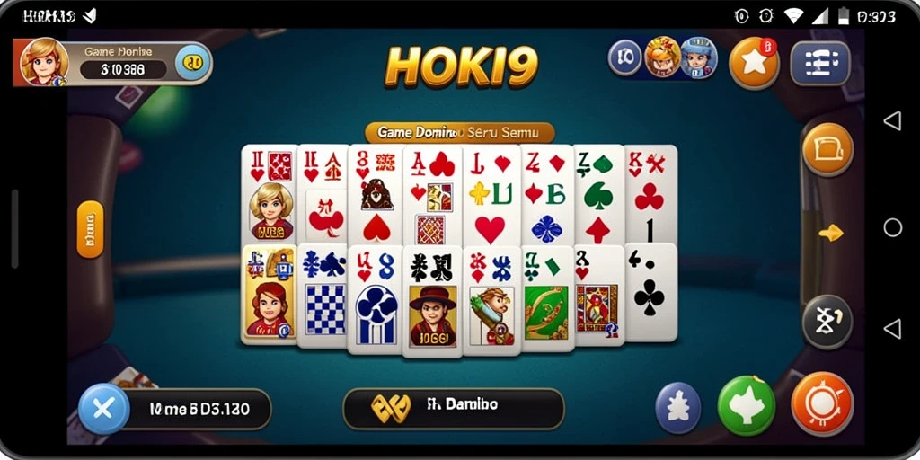 Screenshot gameplay HOKI9 yang menampilkan keseruan bermain Domino.