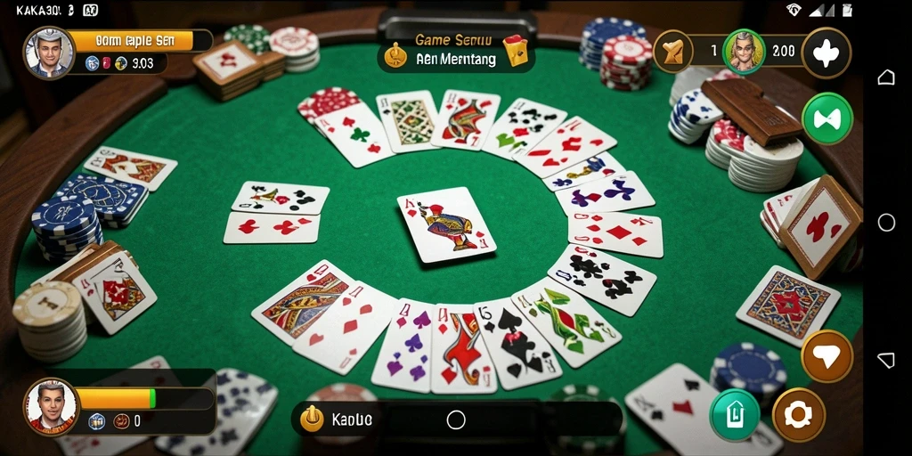 Screenshot KAKA303 menampilkan permainan Gaple yang seru dengan teman.