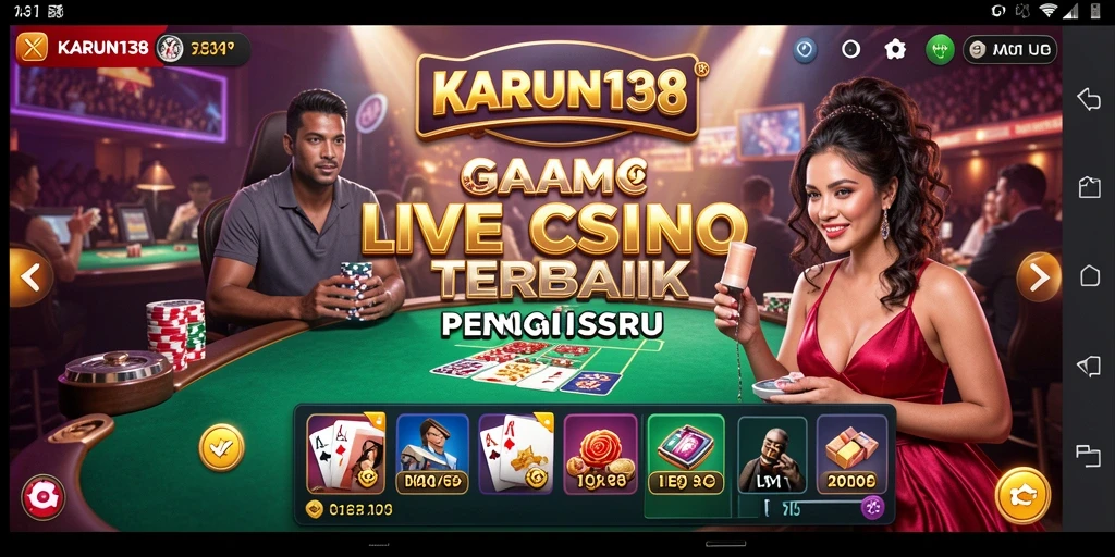Tampilan menarik dari gameplay Live Casino di KARUN138.