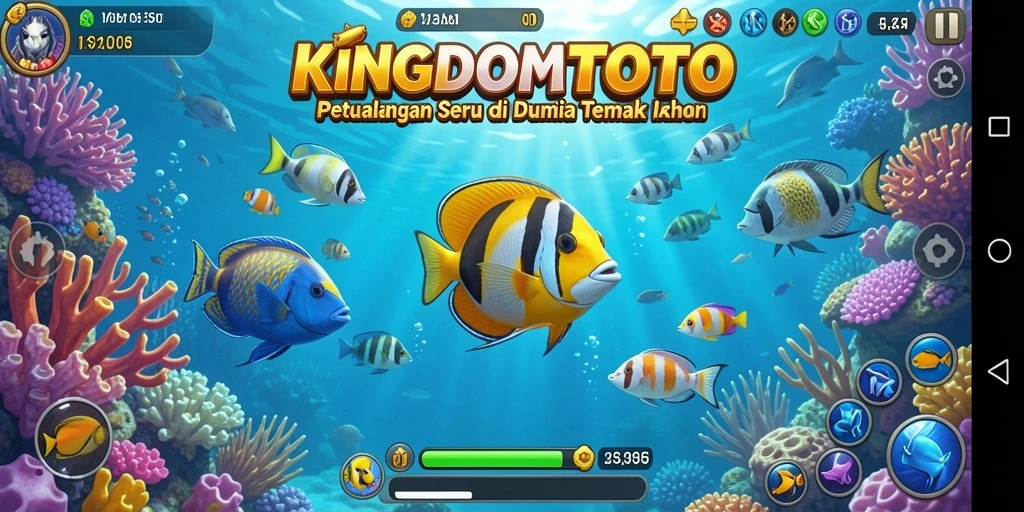 Tampilan gameplay KINGDOMTOTO yang seru saat berburu ikan.