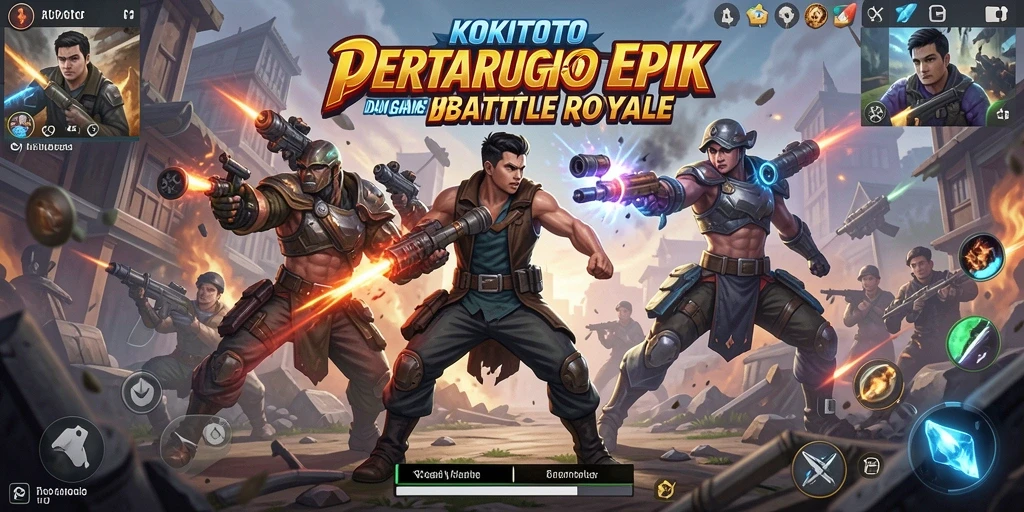 Gameplay seru di KOKITOTO saat pertarungan Battle Royale.