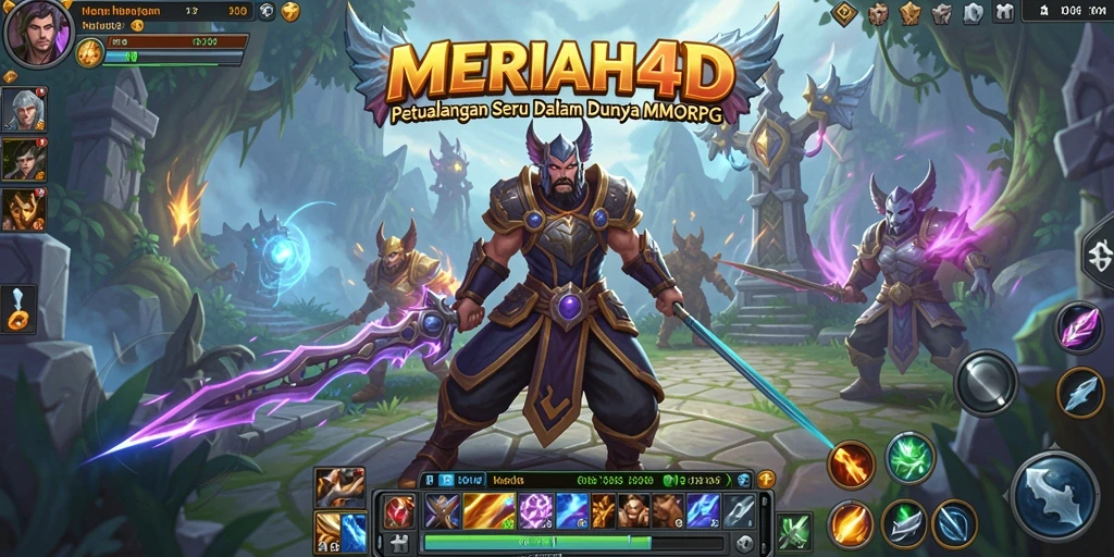 Tampilan gameplay menakjubkan di dunia MMORPG MERIAH4D.