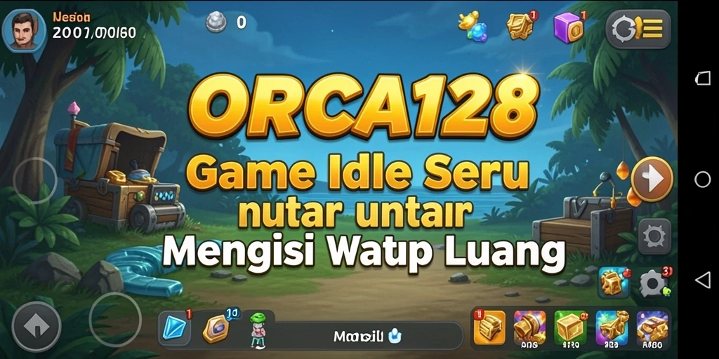 Screenshot gameplay ORCA128 menampilkan karakter aktif dan aktivitas menarik.