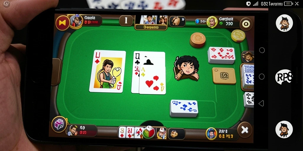 Tampilan gameplay seru di RP8, asah keterampilan Gaple Anda.