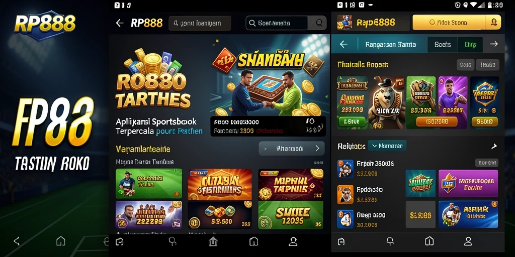 Tampilan antarmuka RP888 yang intuitif untuk taruhan Sportsbook.