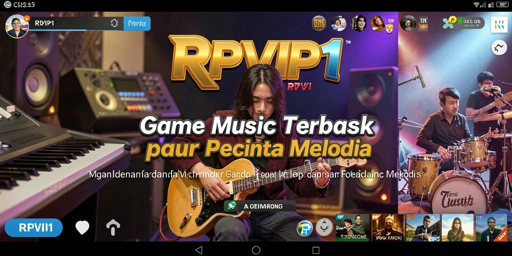 Screenshot utama RPVIP1 yang menunjukkan gameplay musik yang interaktif.