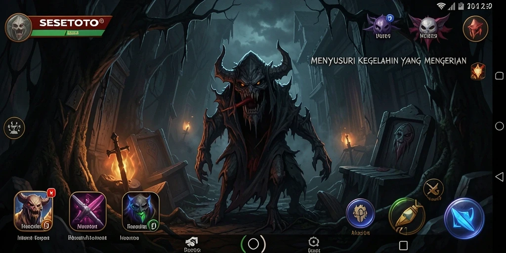 Screenshot menampilkan suasana mencekam gameplay SESETOTO yang mengundang ketegangan.