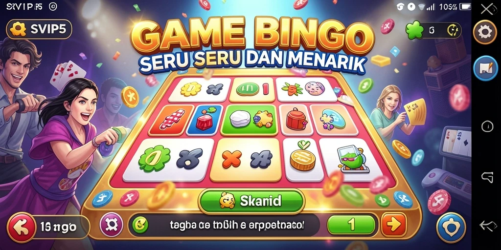 Tampilan gameplay SVIP5 yang memikat dengan kartu Bingo yang menarik.